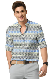 Men's Printed Spread Collar Casual Shirt Multicolor